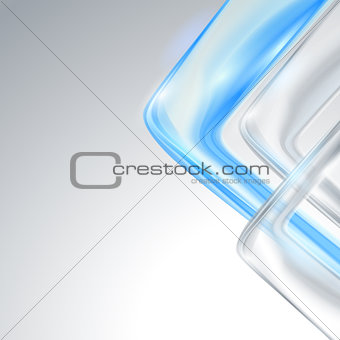Grey abstract background with blue element