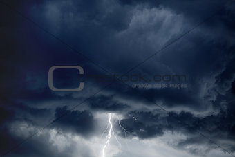 Stormy sky, lightning
