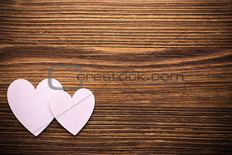 Wood hearts.