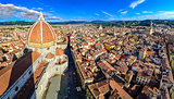 Panoramic view of Florence with Duomo and cupola