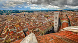 Panoramic view of Florence from Duomo cathedral cupola