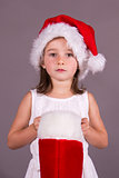 Girl with Christmas stocking