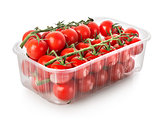 Cherry tomatoes in a container