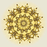 Elegance gold round pattern