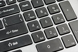 number keys of computer keyboard