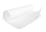 Rolled blank sheet of paper