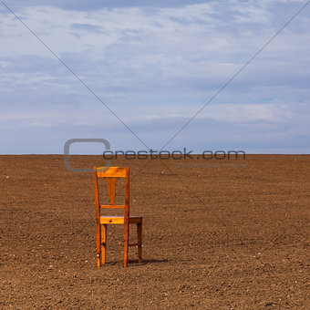 The chair on the field