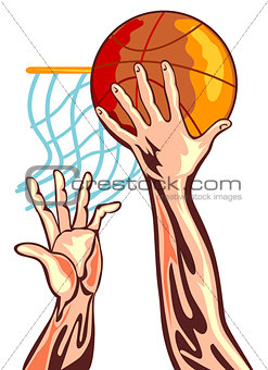 Basketball Hands Retro