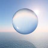 Water Sphere above the Sea