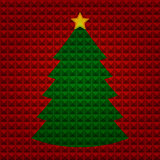 Christmas tree with pyramids background