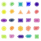 Label color icons on white background