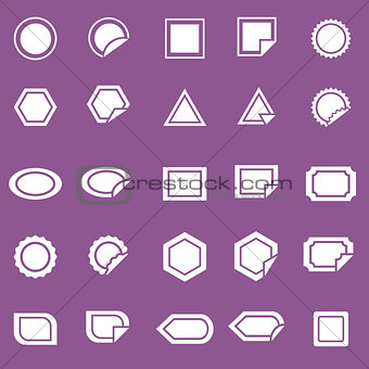 Label icons on violet background