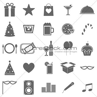 Party icons on white background