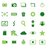 Photography color icons on white background