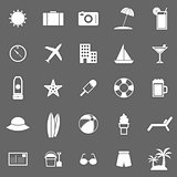 Summer icons on gray background