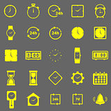 Time color icons on gray background