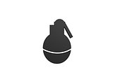black grenade symbol