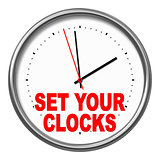 set your clocks