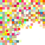 exploded mosaic backdrop in rainbow color on white