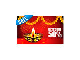 abstract diwali discount gift card