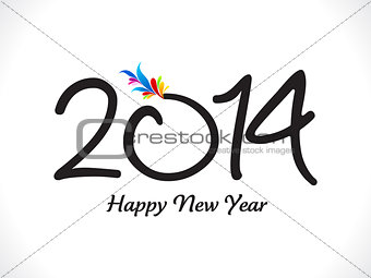 abstract artistic new year text