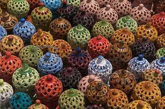 traditional Arabic ceramic lamps