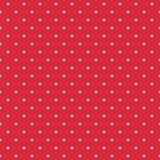Retro seamless vector pattern or texture with white polka dots on red background.