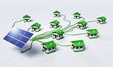 Solar panels supplys the houses