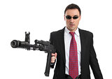 Businessman with gun