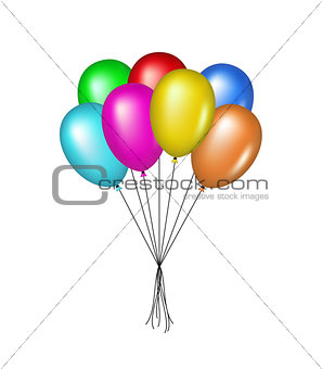 Multicolored glossy balloons