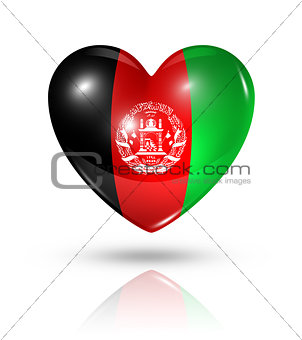 Love Afghanistan, heart flag icon