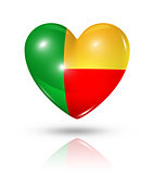 Love Benin, heart flag icon