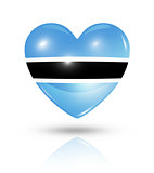 Love Botswana, heart flag icon