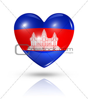 Love Cambodia, heart flag icon