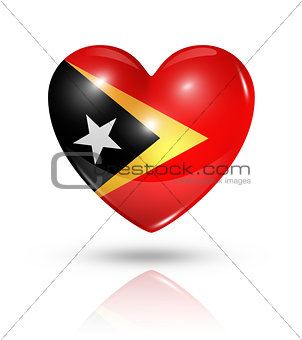 Love East Timor, heart flag icon