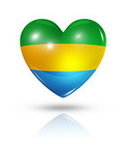 Love Gabon, heart flag icon