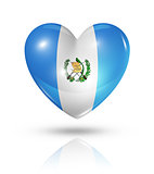 Love Guatemala, heart flag icon
