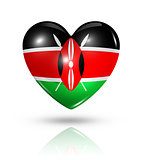 Love Kenya, heart flag icon