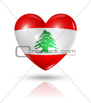 Love Lebanon, heart flag icon