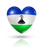 Love Lesotho, heart flag icon