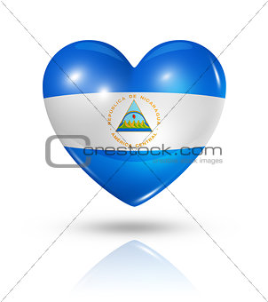 Love Nicaragua, heart flag icon