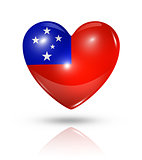 Love Samoa, heart flag icon