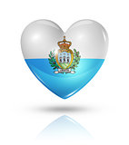 Love San Marino, heart flag icon