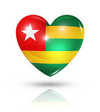 Love Togo, heart flag icon