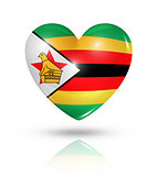 Love Zimbabwe, heart flag icon