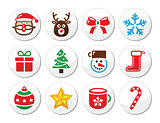 Christmas, santa vector icons set