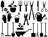 isolated garden tools