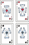 Playing cards. Aces