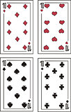 Playing cards. Tens
