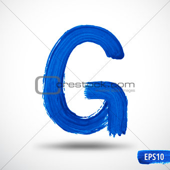 Alphabet Letter G. Watercolor Alphabet. Vector Background